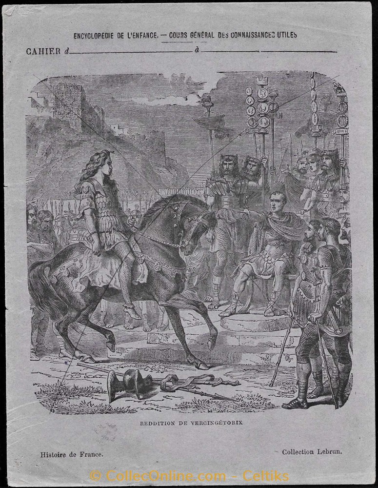 documents anciens buvards cahiers illustres protege cahier vercingetorix a alesia