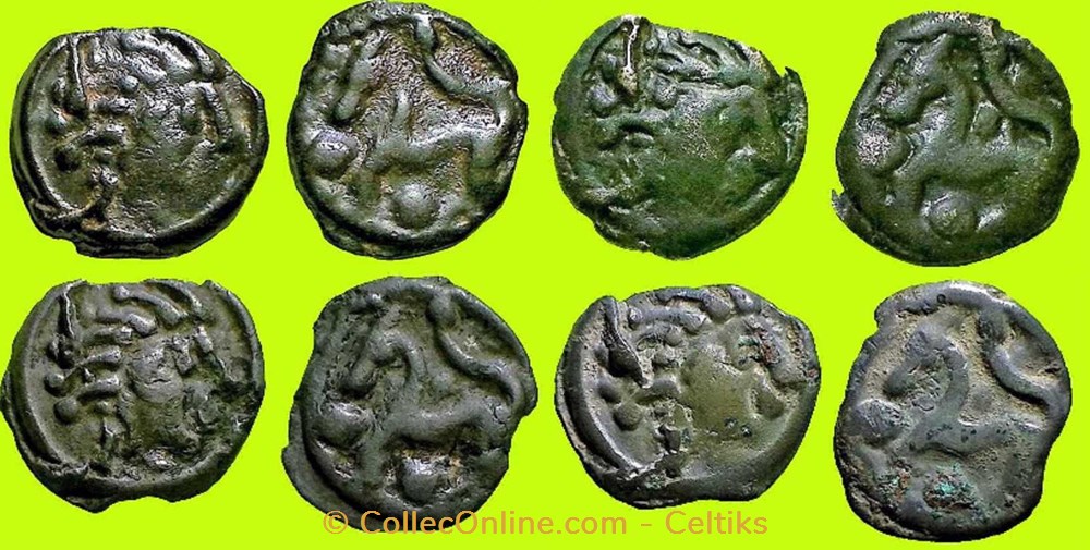 potin à la tête d'indien * monnaies antiques celtes potin a la tete indien