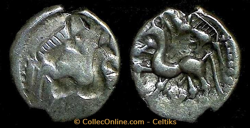 denier au sanglier et à la croisette monnaies antiques celtes denier au sanglier et a la croisette