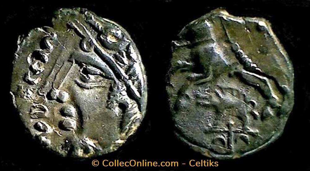 denier ANDECOM - ANDECOMBOS monnaies antiques celtes denier andecom andecombos