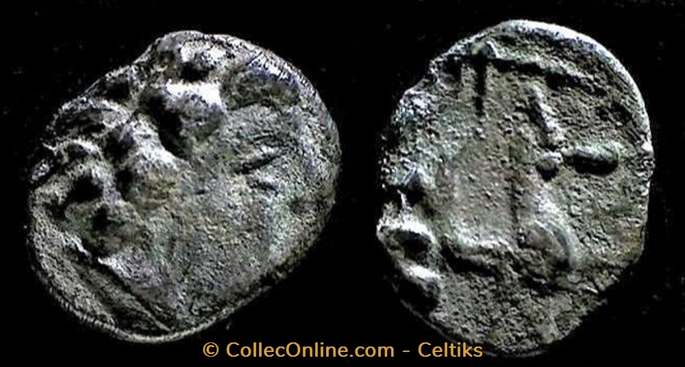 fraction au cavalier - a monnaies antiques celtes fraction au cavalier a