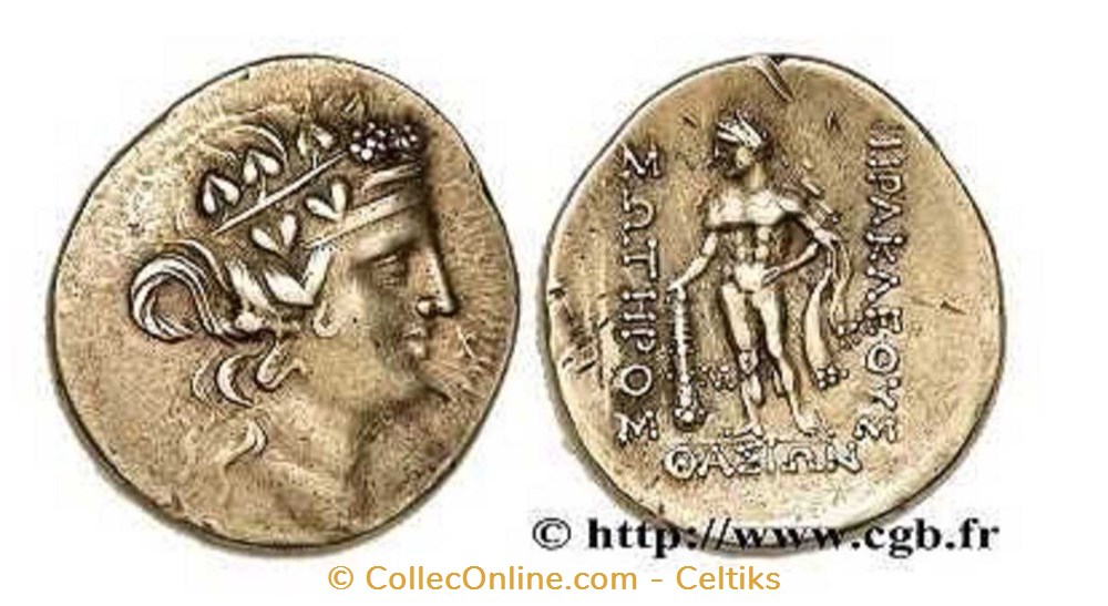DANUBE - tétradrachme imitation de THASOS monnaies antiques celtes danube tetradrachme imitation de thasos