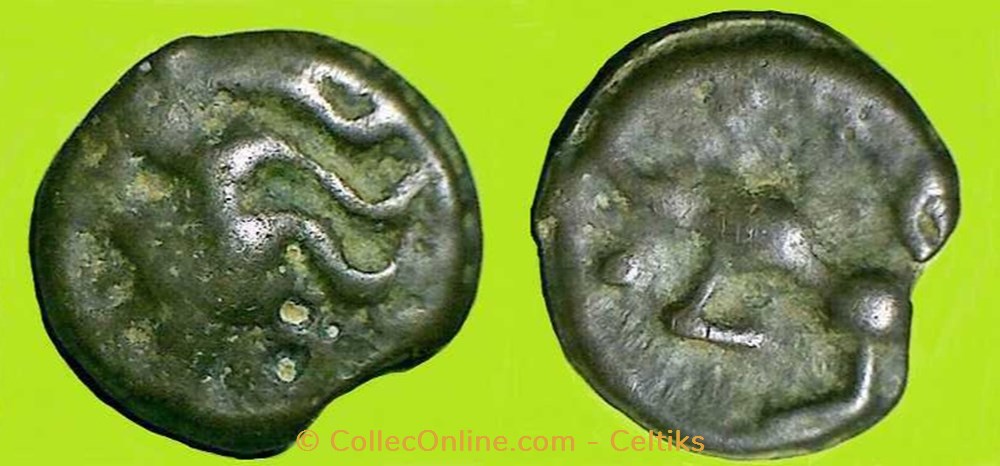 potin à la longue chevelure monnaies antiques celtes potin a la longue chevelure