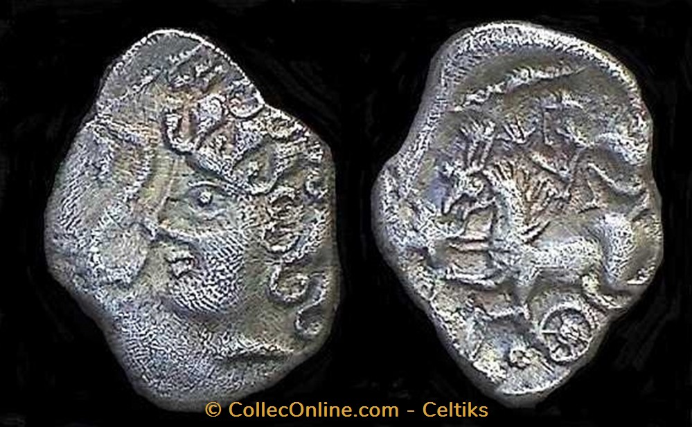 denier au cheval et à la roue monnaies antiques celtes denier au cheval et a la roue