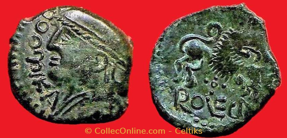 bronze ROVECA - classe 4 a monnaies antiques celtes bronze roveca classe 4 a