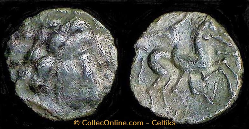 fraction au cavalier - a monnaies antiques celtes fraction au cavalier a