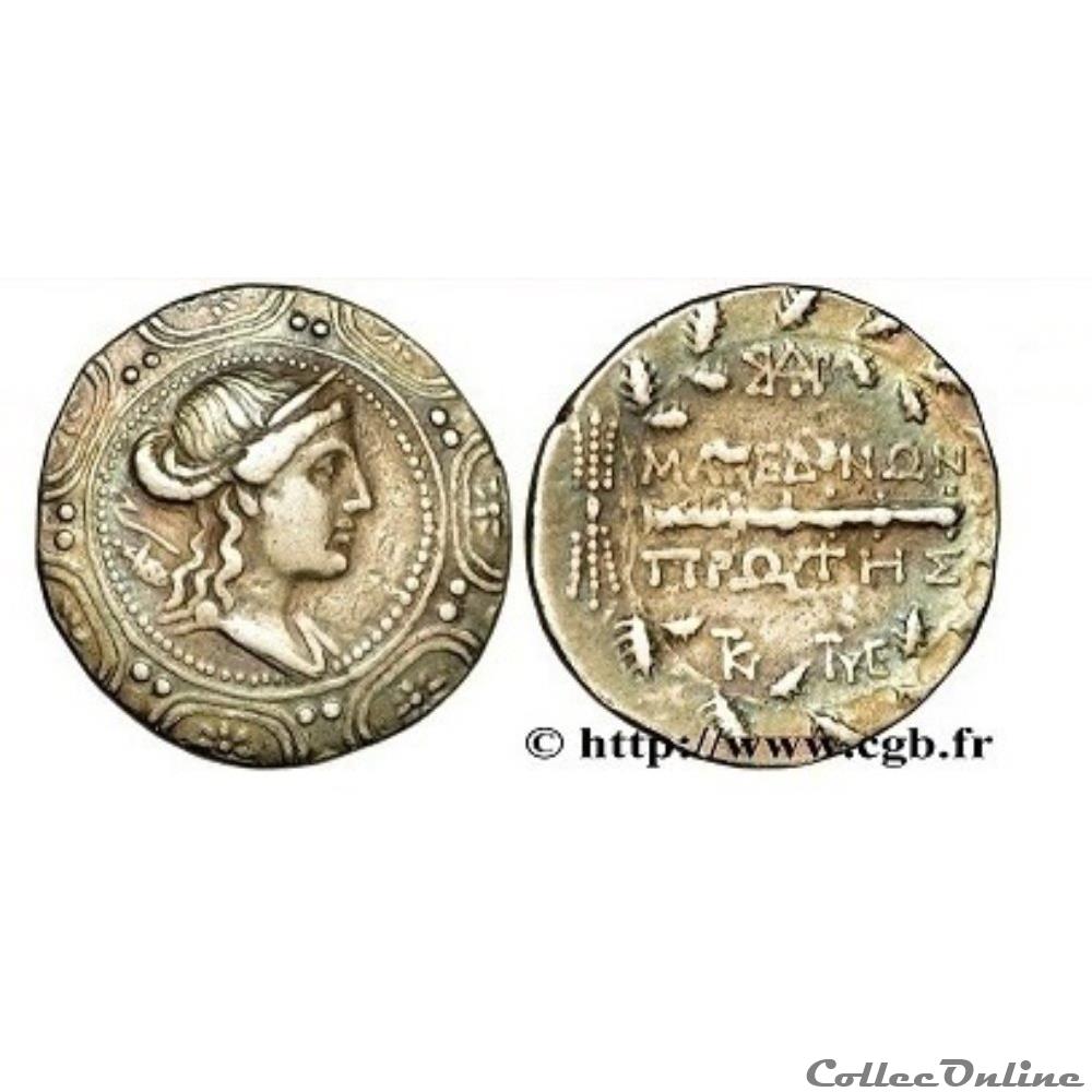 imitation tétradrachme stéphanophore d'AMPHILPLIS 2 monnaie antique gauloise imitation tetradrachme stephanophore amphilplis