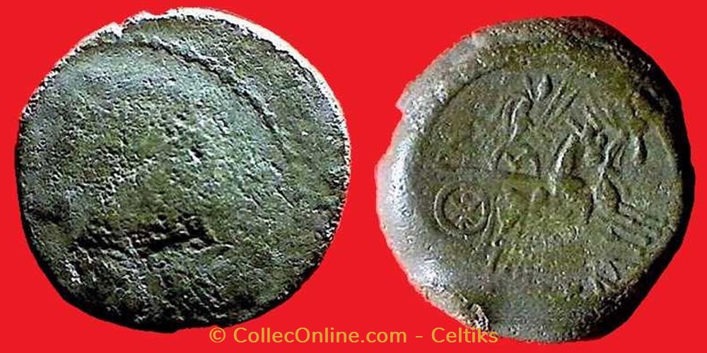 bronze REMO / REMO à droite * monnaies antiques celtes bronze remo remo a droite