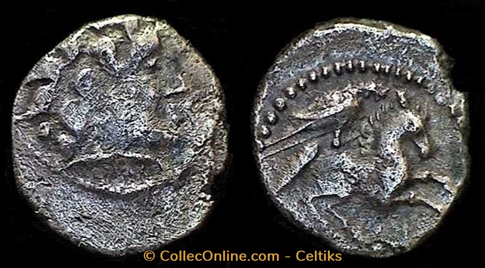 quinaire AVIACOS monnaies antiques celtes quinaire aviacos