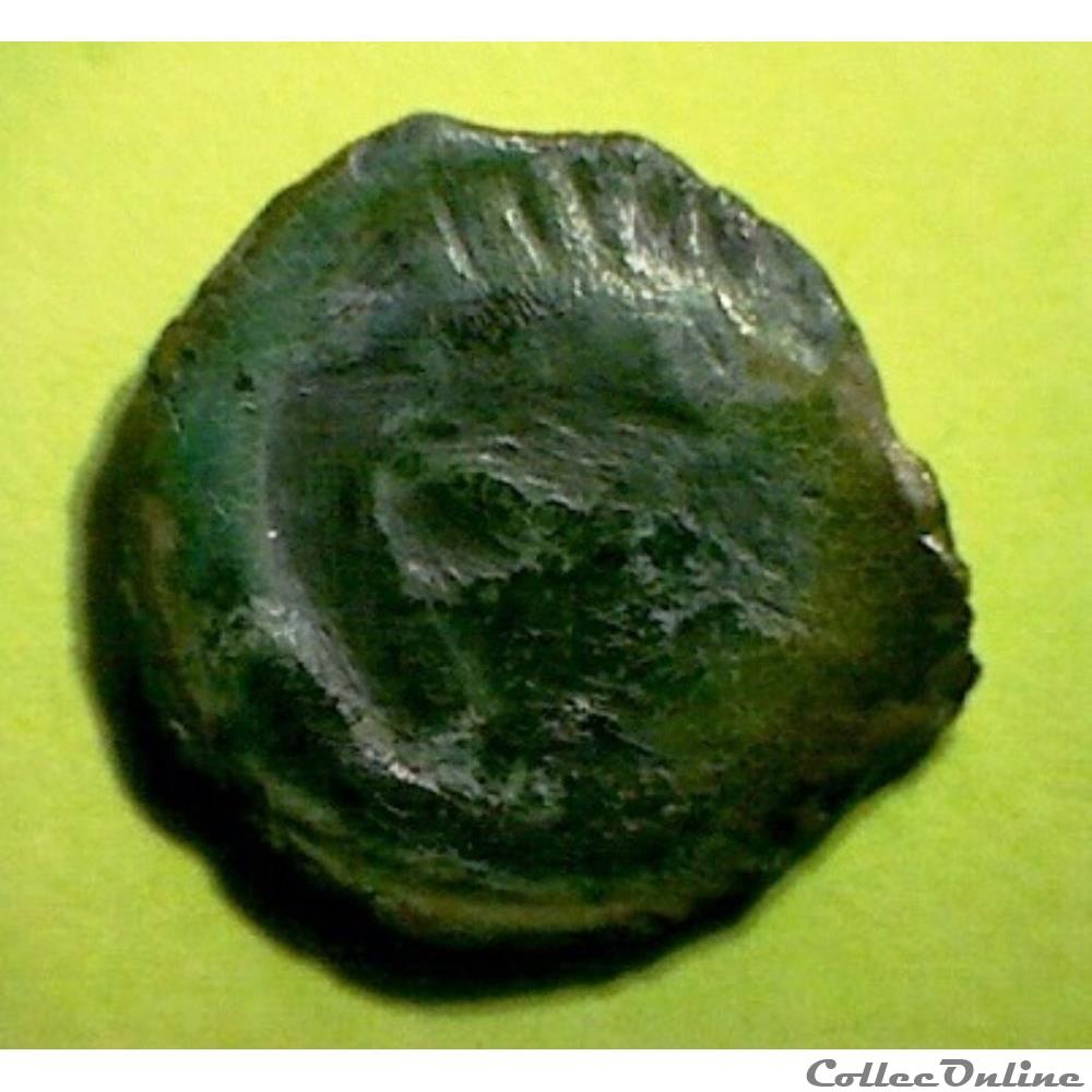 monnaie antique gauloise serie 968 dt manque potin a la tete janiforme