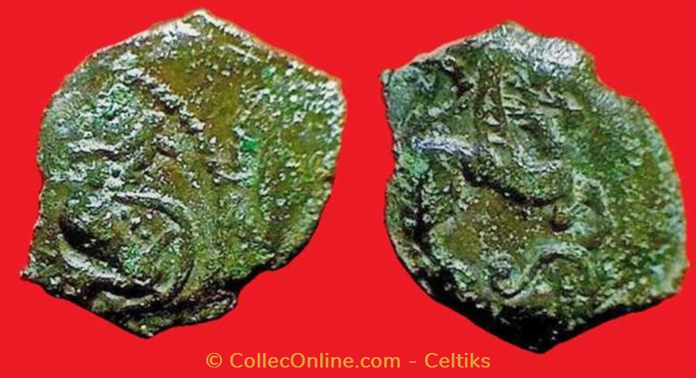 bronze au loup et au pégase à l'esse monnaies antiques celtes bronze au loup et au pegase a esse