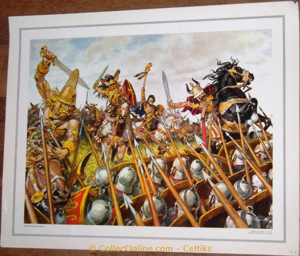 tableau scolaire - cavalerie gauloise en action science enseignement tableau scolaire cavalerie gauloise en action
