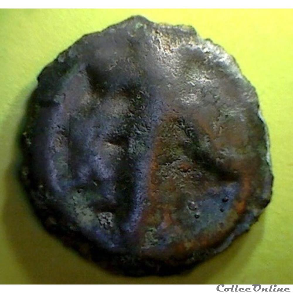 potin au manequin (imité des EDUENS ) monnaie antique gauloise potin au manequin imite des eduens