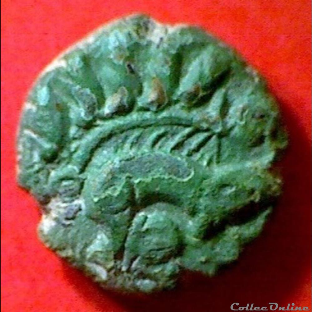 monnaie antique gauloise serie 49 dt 458 var bronze au sanglier au cheval et au bucrane
