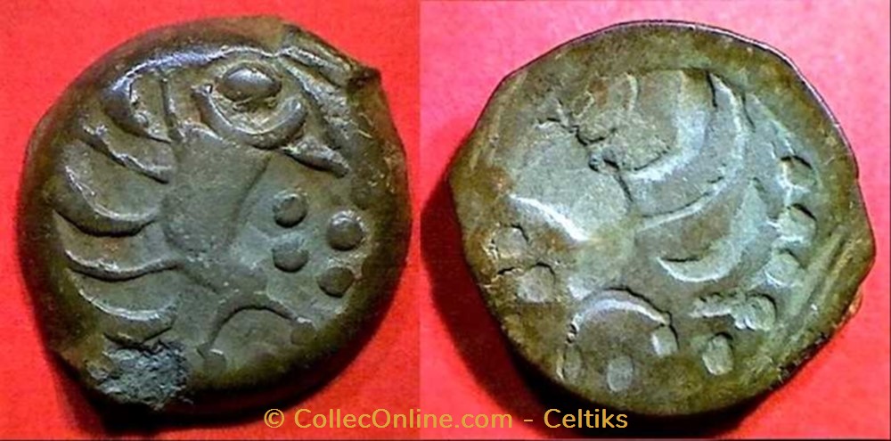monnaie antique av jc a ap gauloise incus bronze yllycci