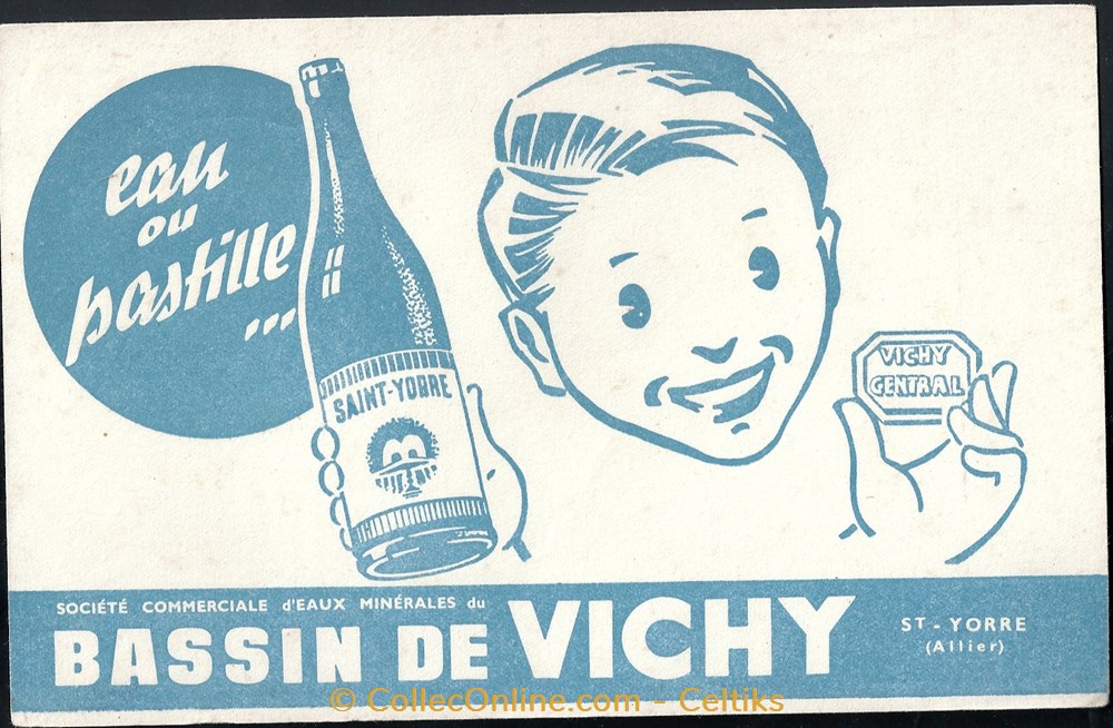 buvard - boisson VICHY objets publicitaires buvards buvard boisson vichy