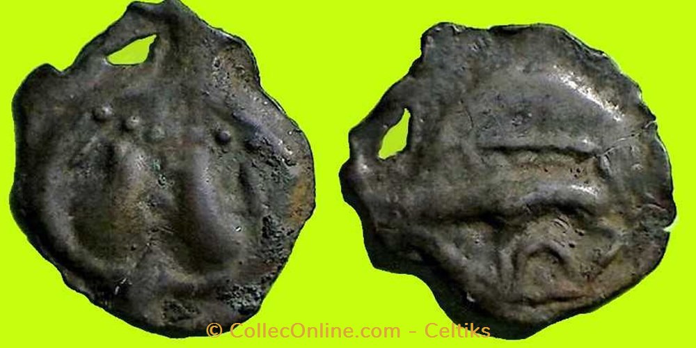 potin à la tête janiforme monnaies antiques av jc ap celtes potin a la tete janiforme