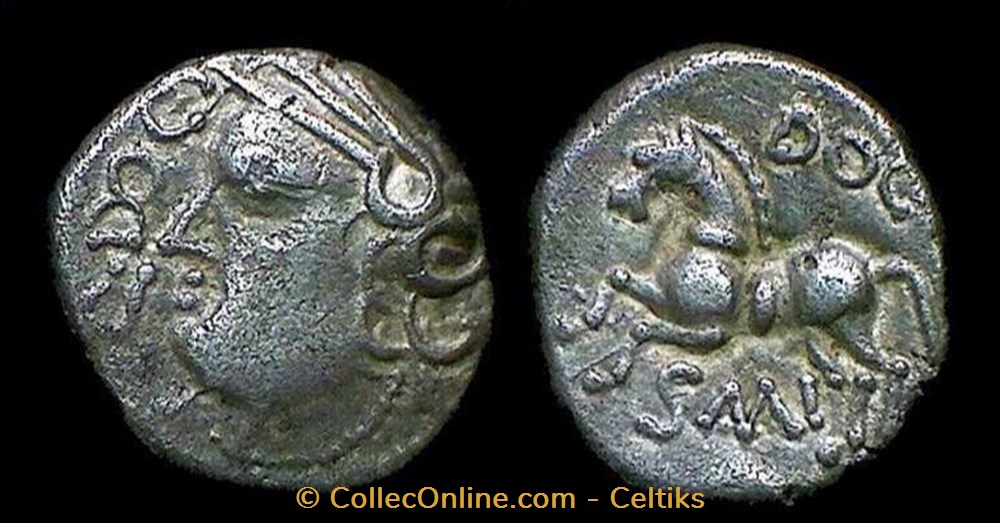 denier Q.DOCI / SAMF - type 2 monnaies antiques celtes denier q doci samf type 2