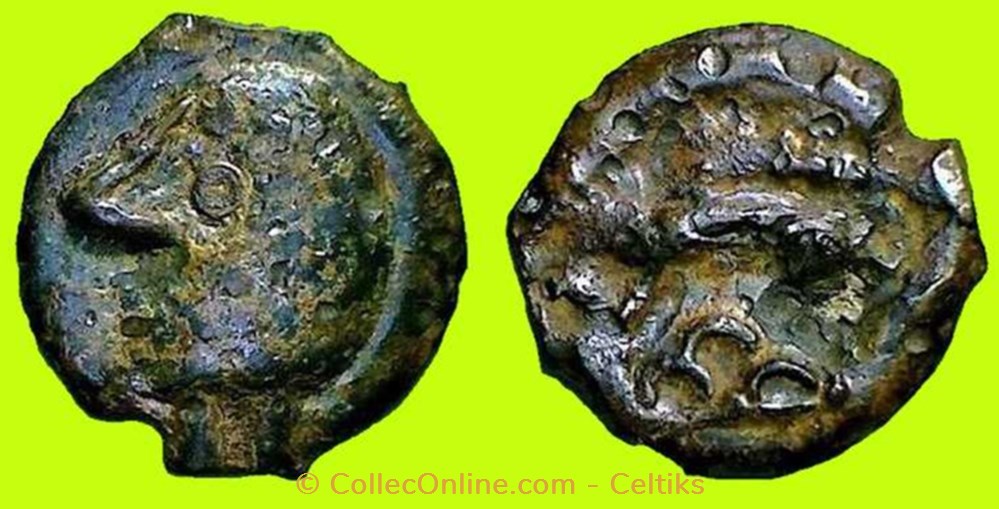 potin à la tête chauve monnaies antiques celtes potin a la tete chauve