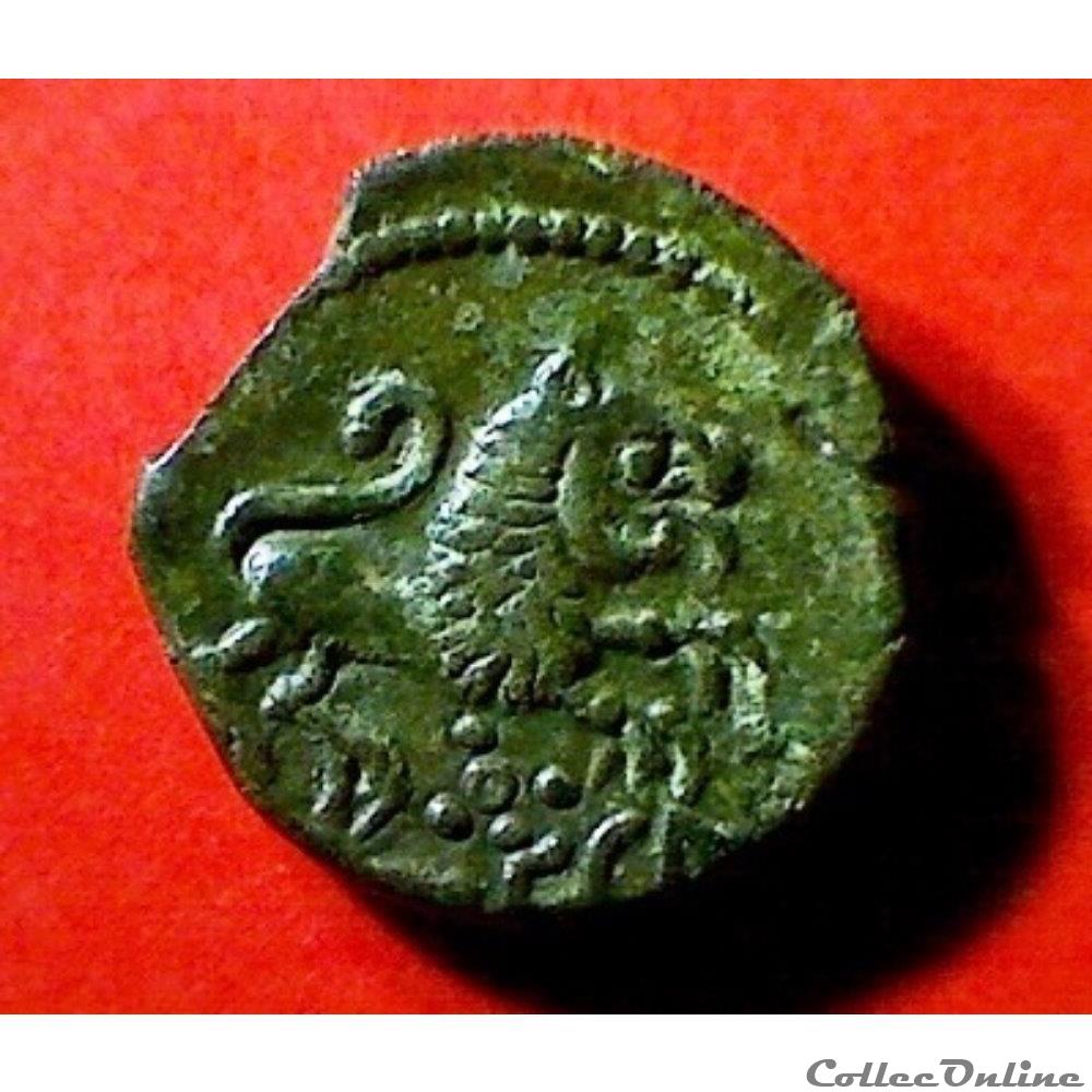 monnaie antique gauloise serie 67 dt 584 bronze roveca au lion