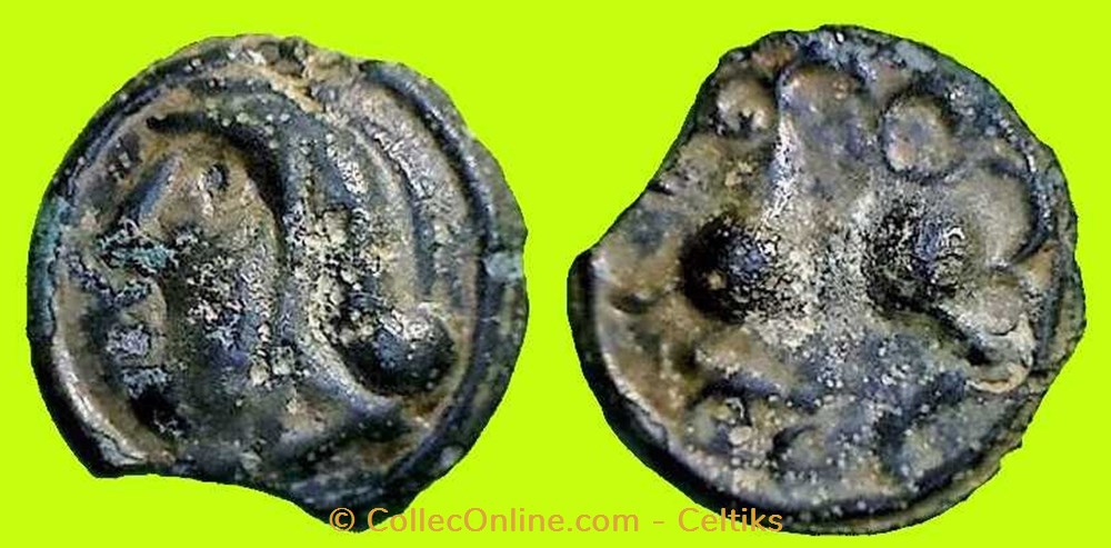 potin tête casquée et au quadrupède monnaies antiques celtes potin tete casquee et au quadrupede