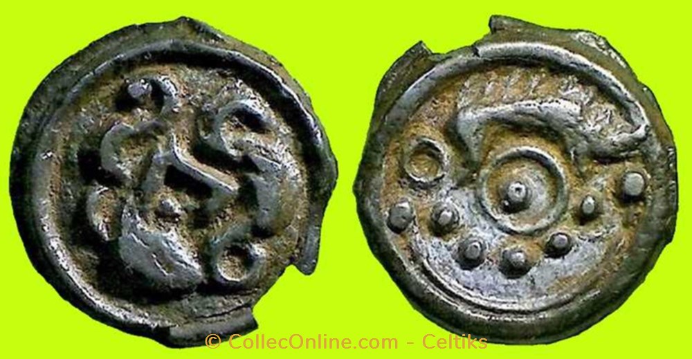 monnaies antiques celtes potin au sanglier et au torque et aux globules