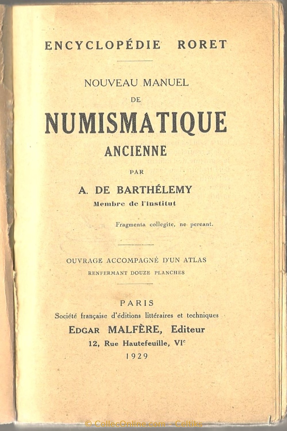 livres bd revues nouveau manuel de numismatique ancienne