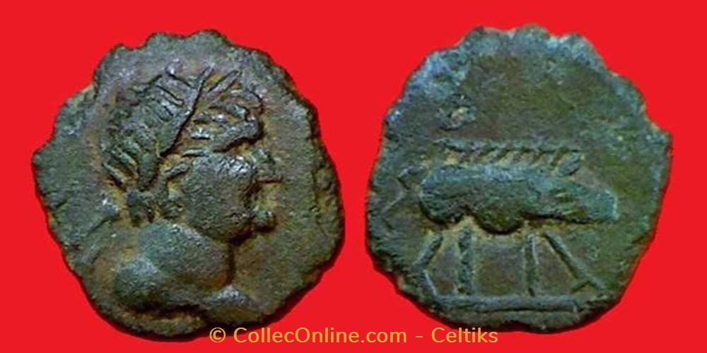 imitation du quadrans de TRAJAN monnaies antiques celtes imitation du quadrans de trajan