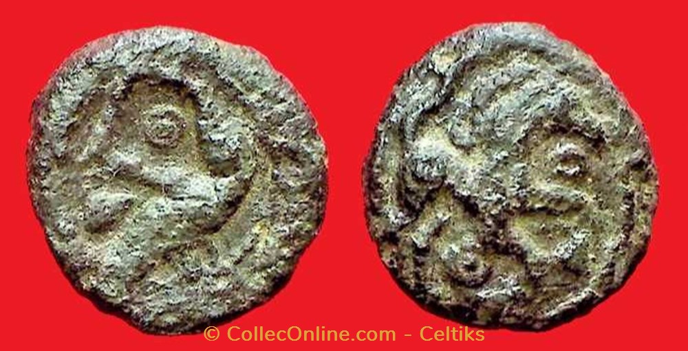 bronze à la tête barbue monnaies antiques celtes bronze a la tete barbue