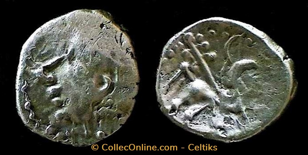 denier au rameau cheval à droite monnaies antiques celtes denier au rameau cheval a droite