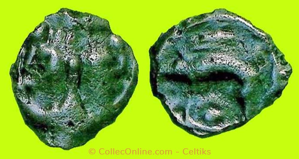 potin à la tête janiforme monnaies antiques celtes potin a la tete janiforme