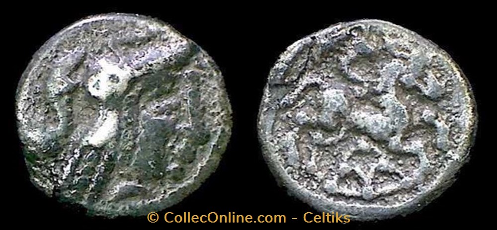 quinaire à la tête casquée au fleuron monnaies antiques celtes quinaire a la tete casquee au fleuron