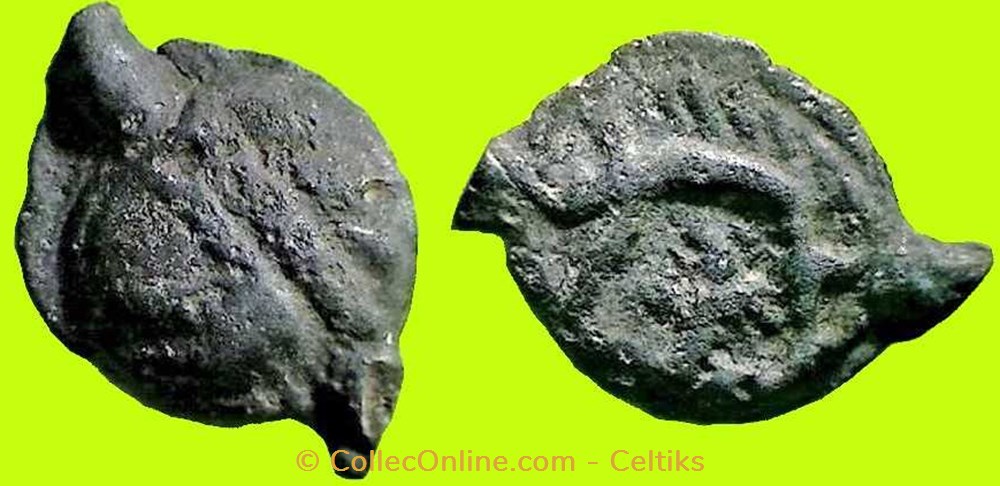 potin à la tête d'indien - cl 1 k monnaies antiques celtes potin a la tete indien cl 1 k