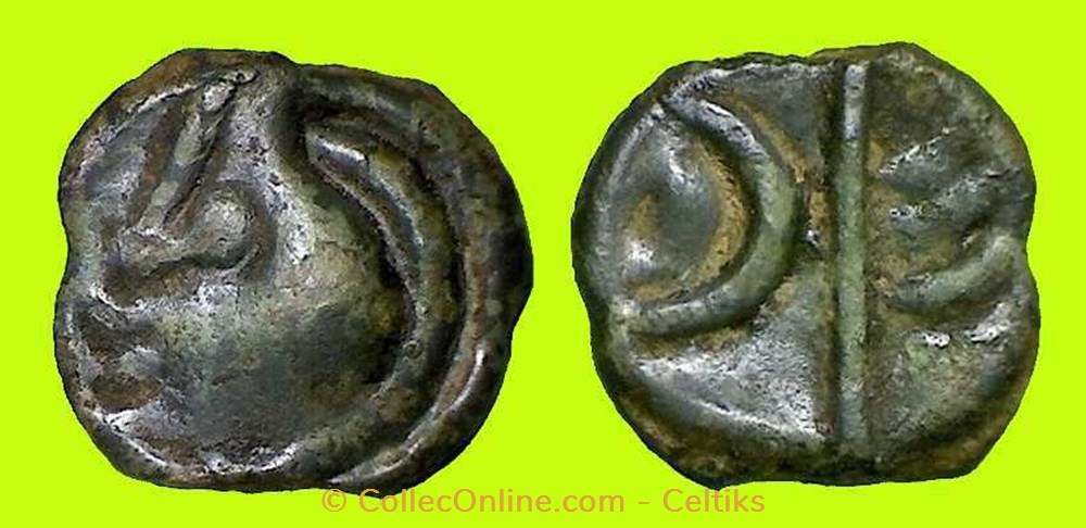 potin aux chevrons et au demi cercle pointé monnaies antiques celtes potin aux chevrons et au demi cercle pointe