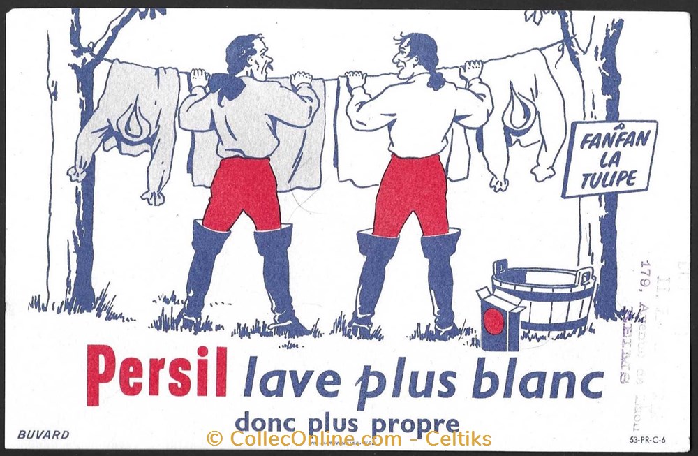 buvard - lessive PERSIL objets publicitaires buvards buvard lessive persil