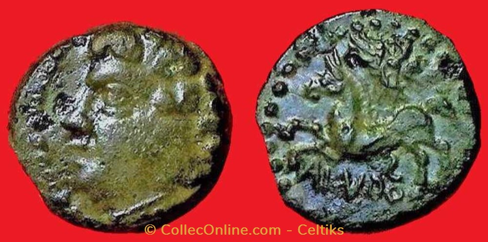 bronze ABVDOS à l'aigle monnaies antiques celtes bronze abvdos a aigle