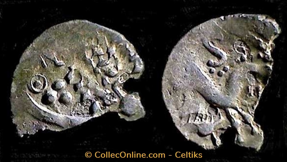 lamellaire au cheval et au sanglier monnaies antiques celtes lamellaire au cheval et au sanglier