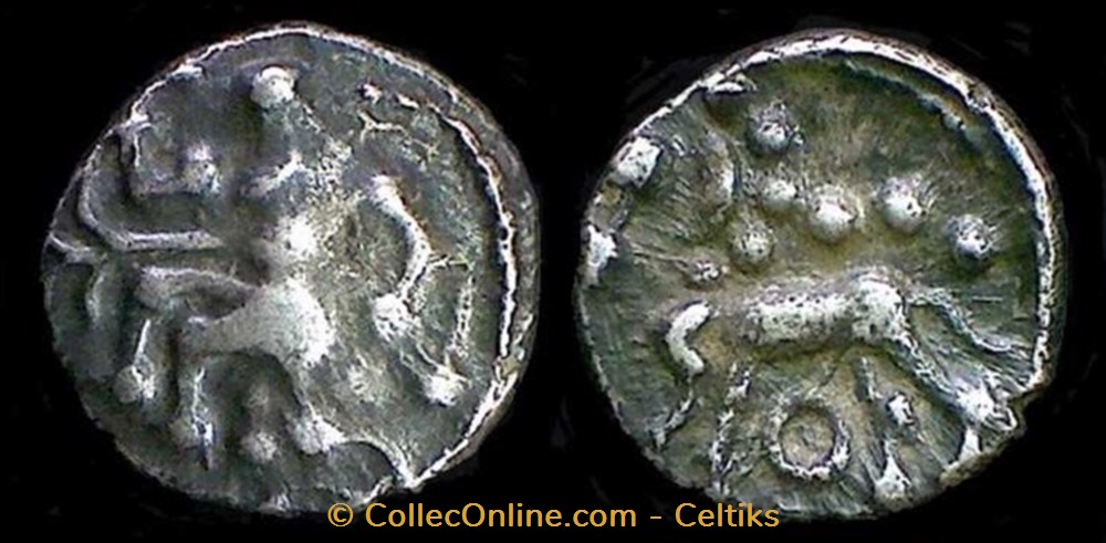 denier d'argent au personnage assis monnaies antiques celtes denier argent au personnage assis