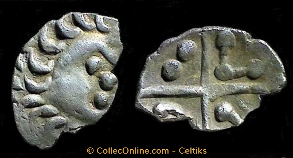 VINDELICI - quinaire de BAVIERE style SHOMAICH monnaies antiques celtes vindelici quinaire de baviere style shomaich