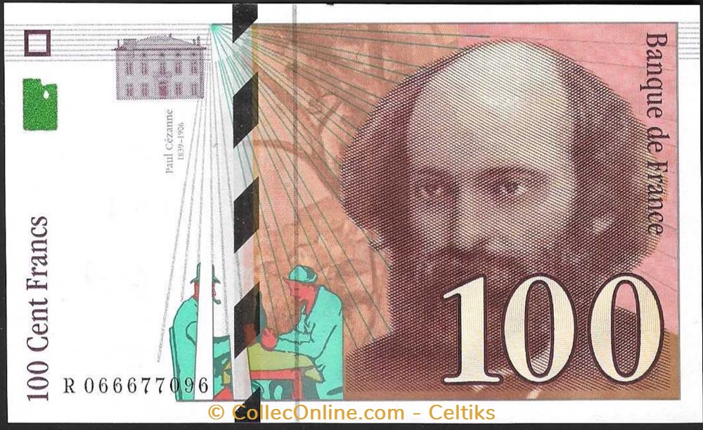 100 francs ( CEZANNE ) - type 1997 billets europe france 100 francs cezanne type 1997