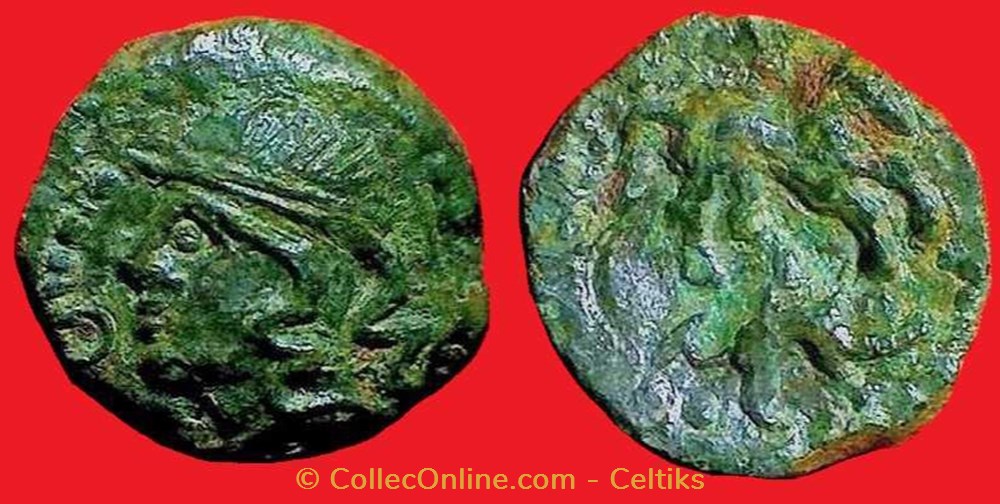 monnaies antiques celtes bronze au cheval et au sanglier
