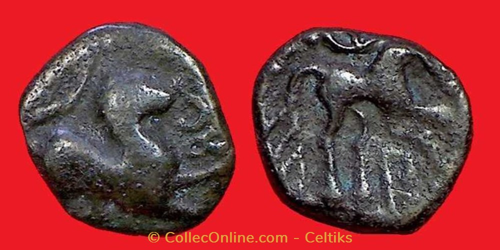 monnaies antiques a celtes bronze vercio vercio