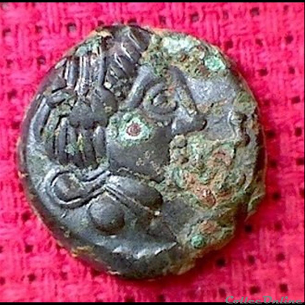 monnaie antique gauloise lion aile