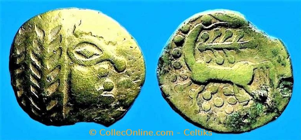 quart de statère d'or au cheval retourné monnaies antiques celtes quart de statere or au cheval retourne
