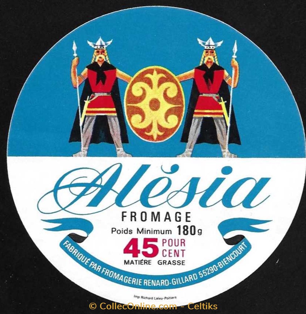 vieux papiers etiquettes fromage alesia