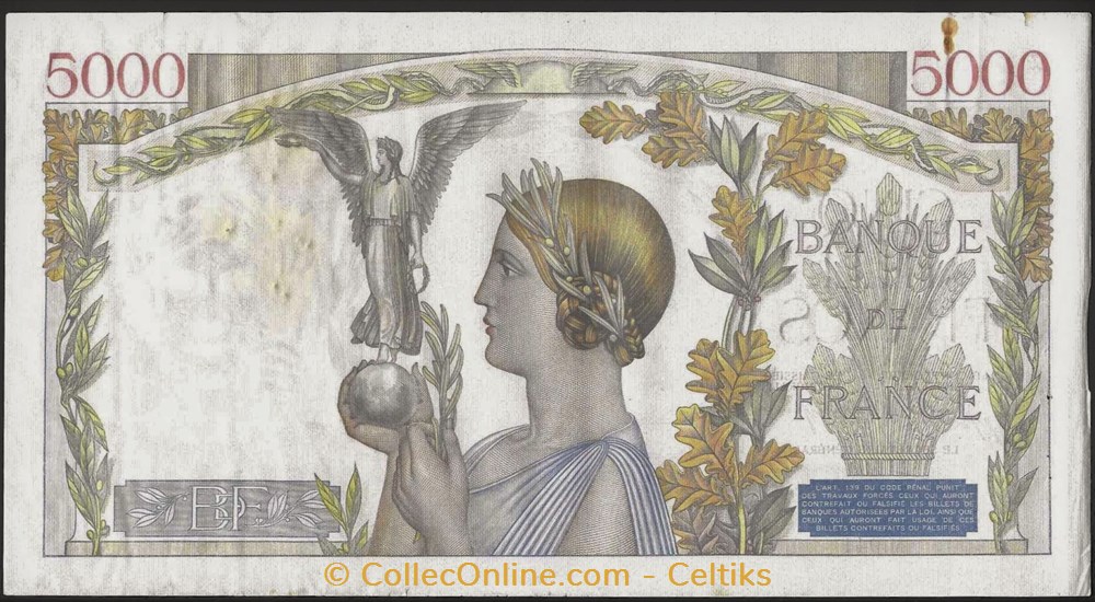 billets europe france 5000 francs victoire type 1934