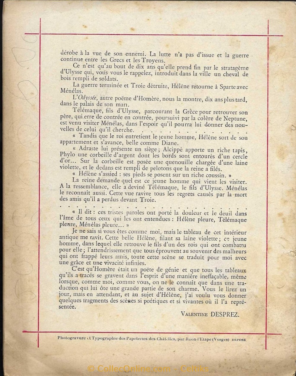 protège cahier - HELENE 4 documents anciens buvards cahiers illustres protege cahier helene