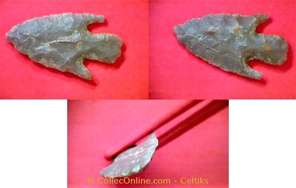 art antiquites archeologie europe pointe de fleche silex c
