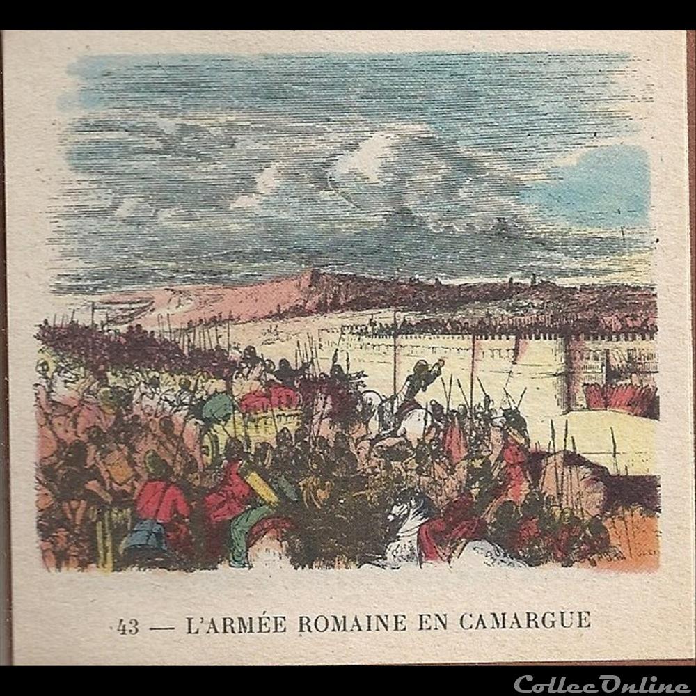 l'armée romaine en camargue chromo image alimentaire touristique armee romaine en camargue