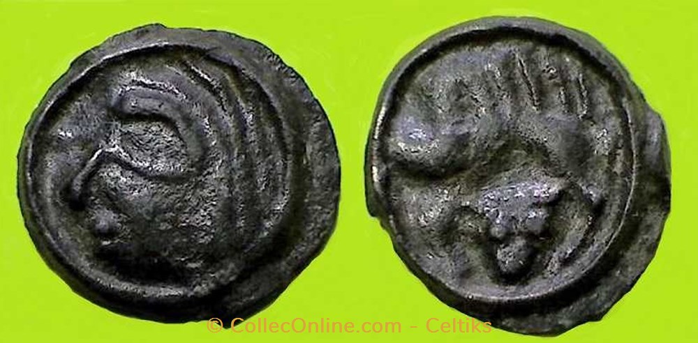 potin au sanglier et au bucrane monnaies antiques celtes potin au sanglier et au bucrane
